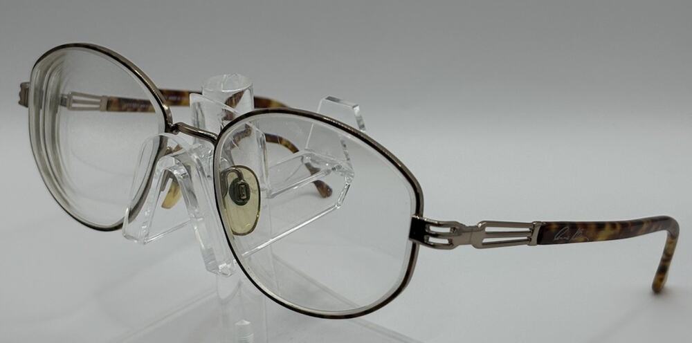 Anne Klein Eyeglasses Oval Gold Tortoise Metal Women 55mm